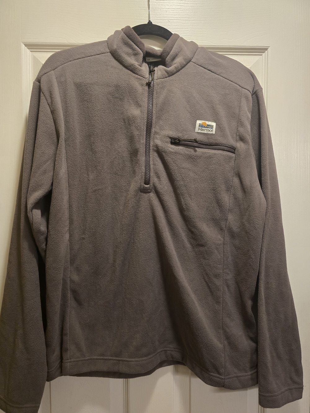 Marmot Men's Gray Quarter-Zip Fleece Pullover